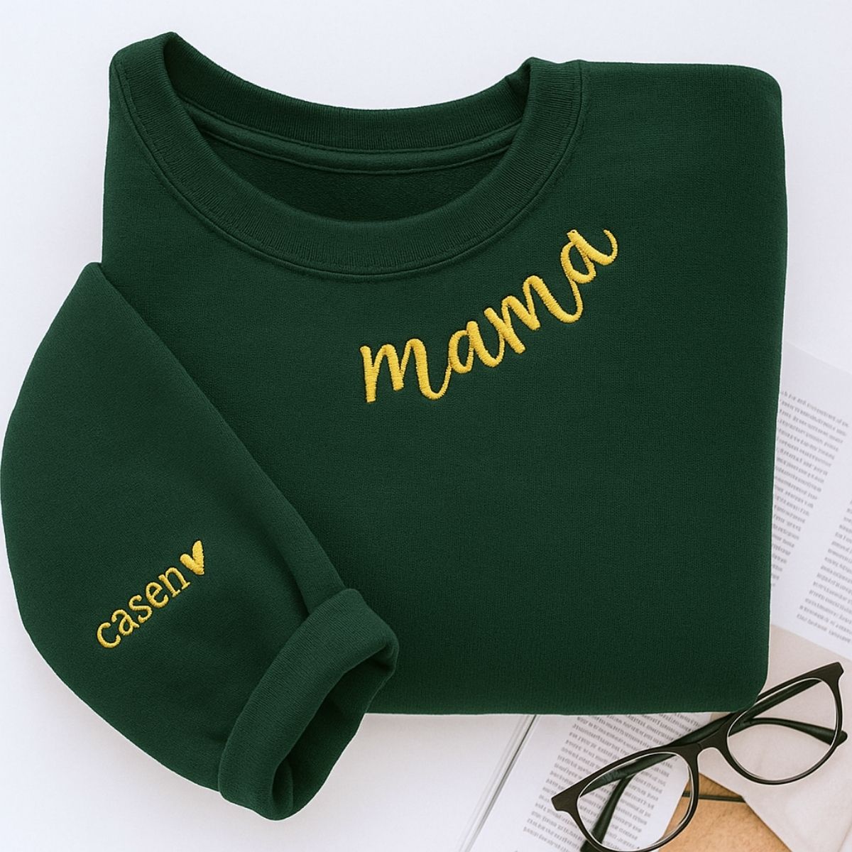 Individuell bestickte Engel- und Dämonenkatze-Kapuzenpullover für Paare