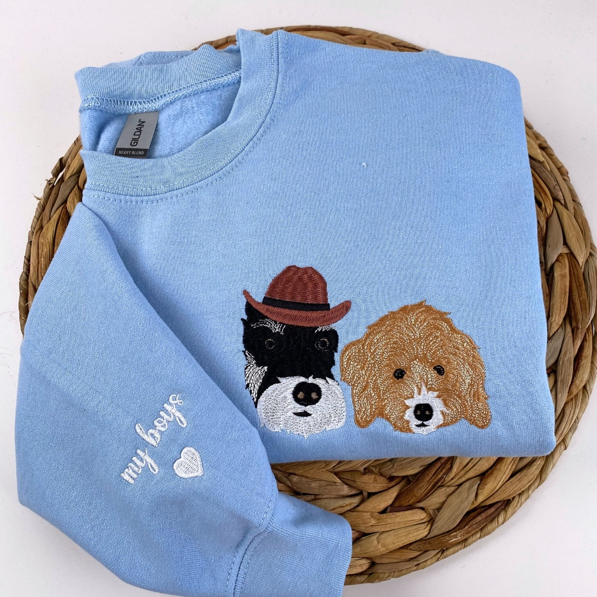 Individuell bestickte Engel- und Dämonenkatze-Kapuzenpullover für Paare