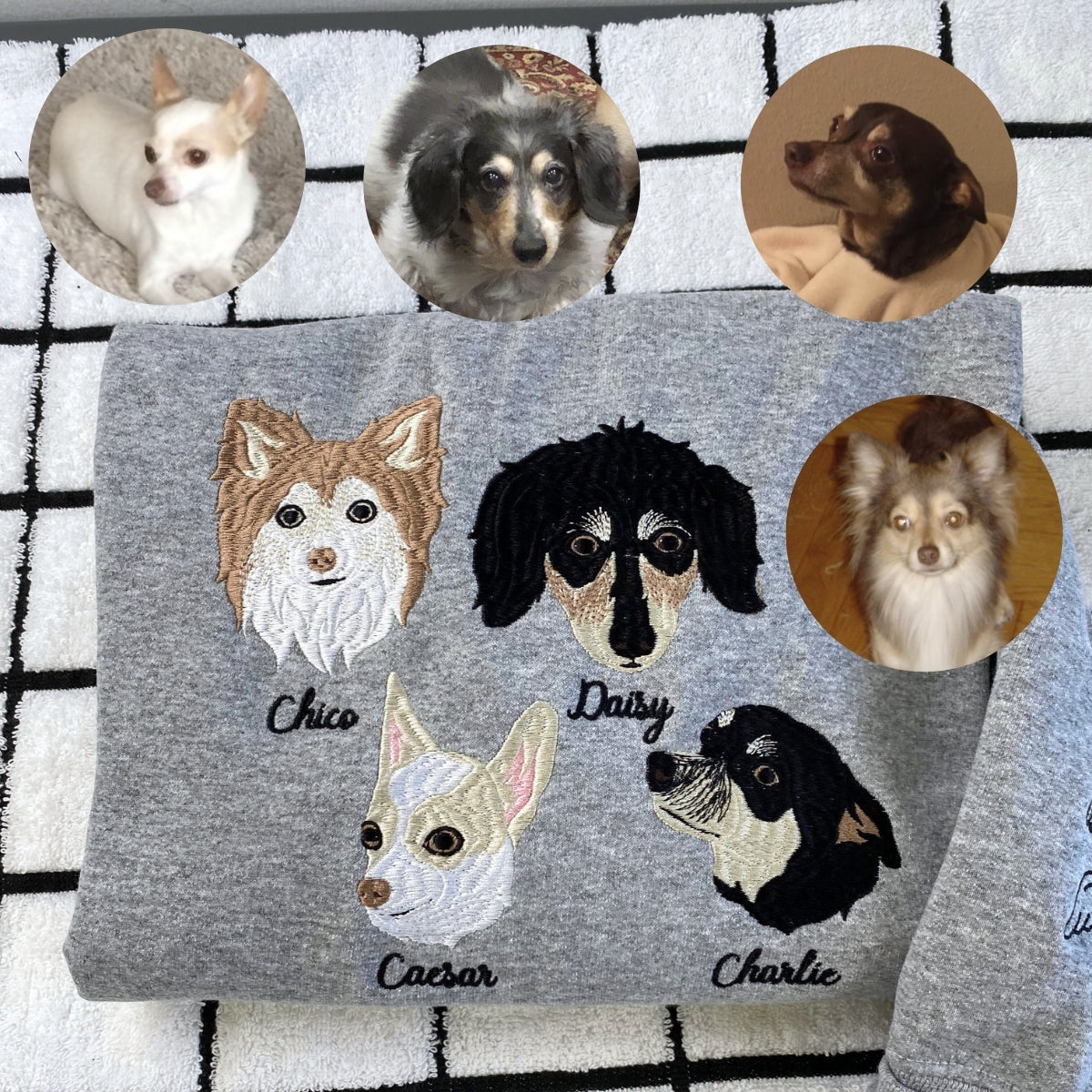 Individuell bestickte Engel- und Dämonenkatze-Kapuzenpullover für Paare