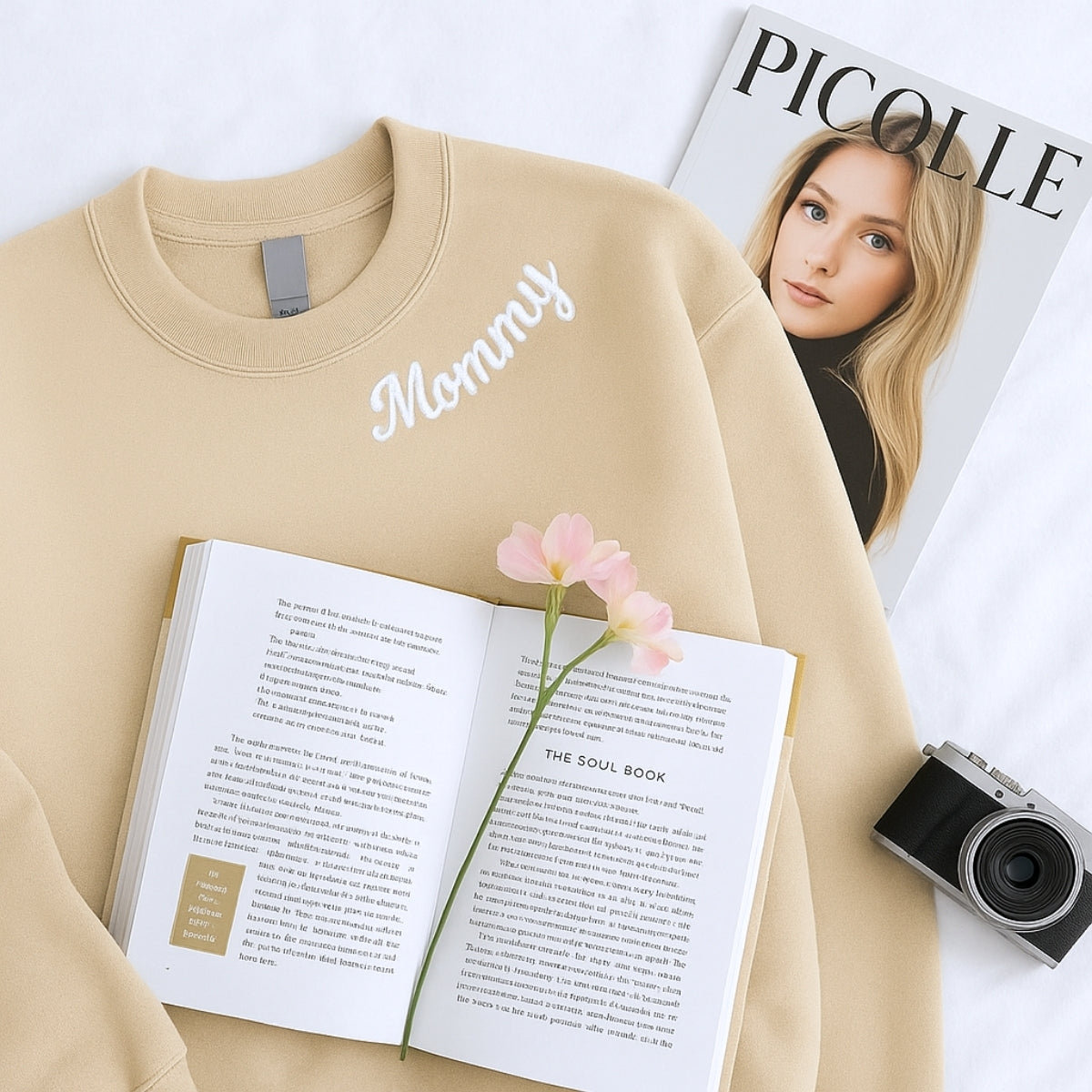 Individuell bestickte Engel- und Dämonenkatze-Kapuzenpullover für Paare