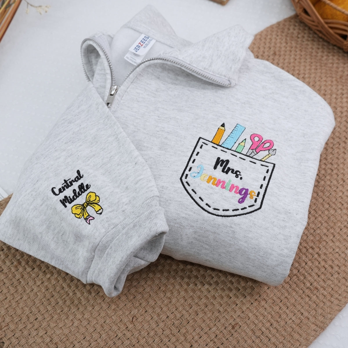 Individuell bestickte Engel- und Dämonenkatze-Kapuzenpullover für Paare