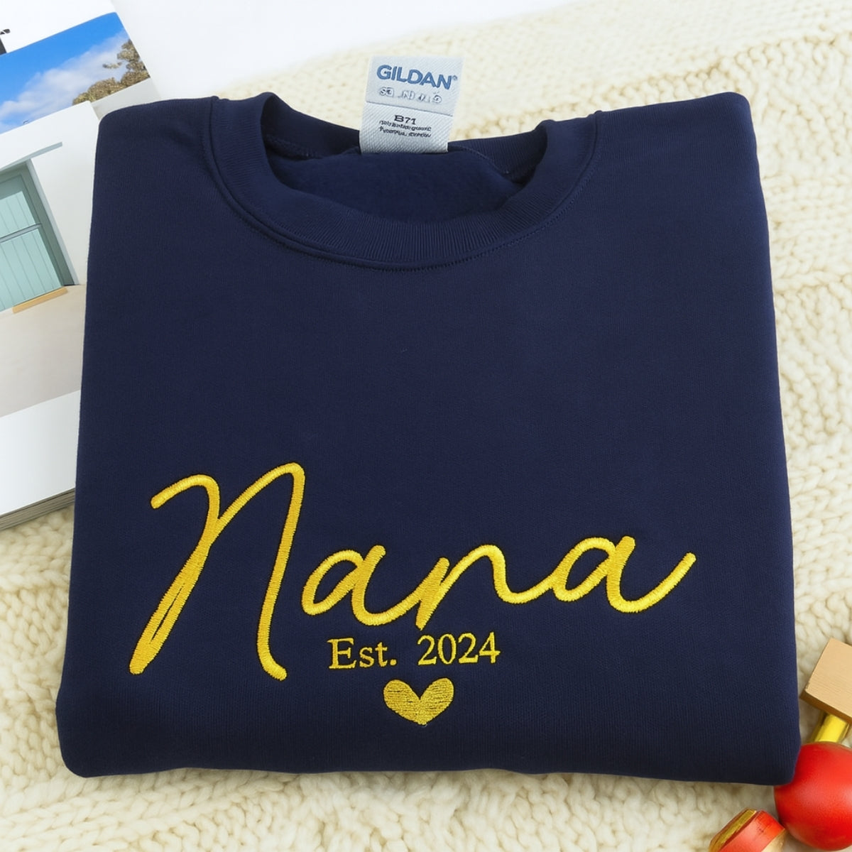 Nana Custom Hoodies - Grandmother Embroidered Sweatshirts - Perfect New Baby Gift