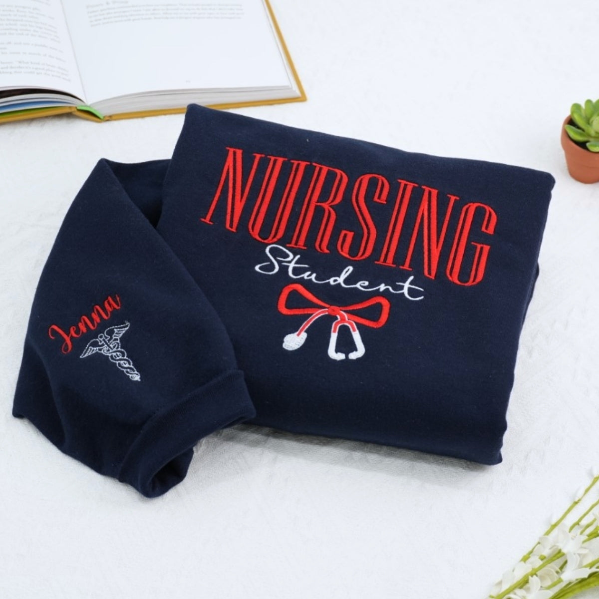 Nursing Student Custom Sweatshirt - Healthcare Embroidered Hoodie - Perfect Nursing School Gift
