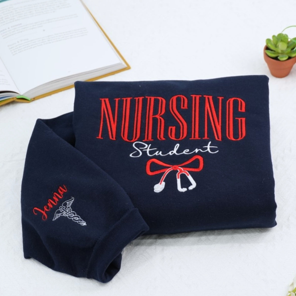 Nursing Student Custom Sweatshirt - Healthcare Embroidered Hoodie - Perfect Nursing School Gift