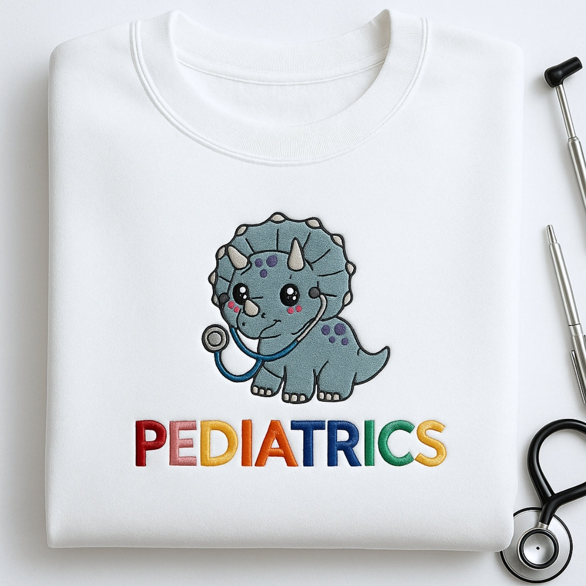 Pediatrics Custom Sweatshirt - Pediatric Nurse Embroidered Hoodie - Perfect Children's Hospital Gift