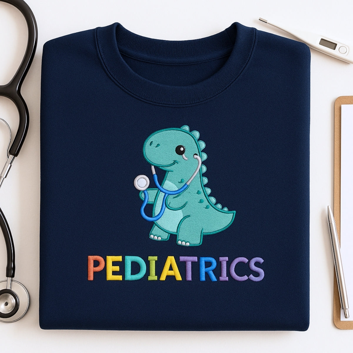 Pediatrics Custom Sweatshirt - Pediatric Nurse Embroidered Hoodie - Perfect Children's Hospital Gift