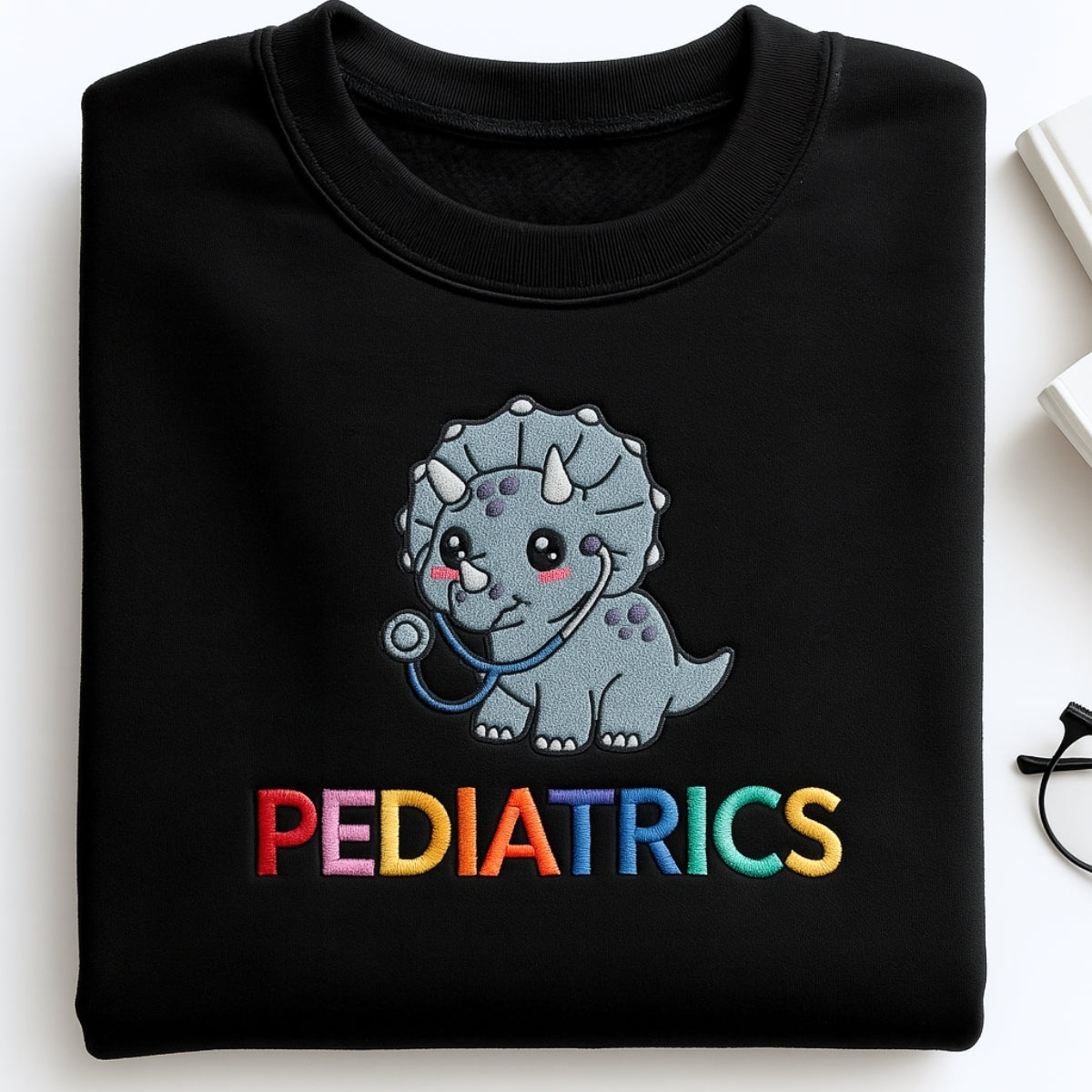 Pediatrics Custom Sweatshirt - Pediatric Nurse Embroidered Hoodie - Perfect Children's Hospital Gift