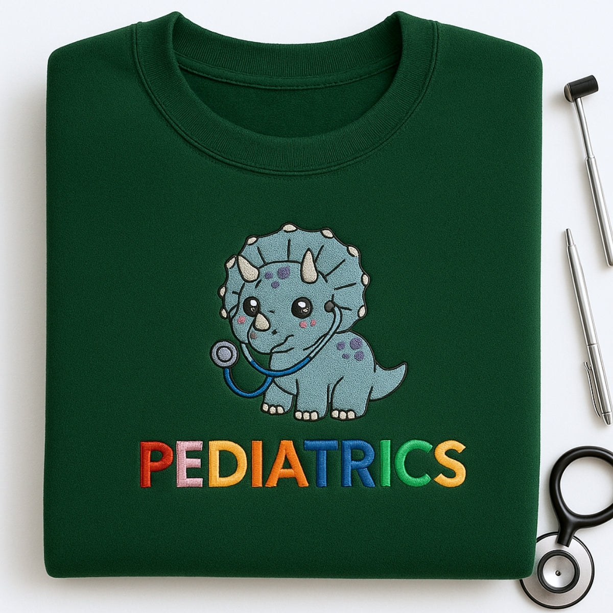 Pediatrics Custom Sweatshirt - Pediatric Nurse Embroidered Hoodie - Perfect Children's Hospital Gift