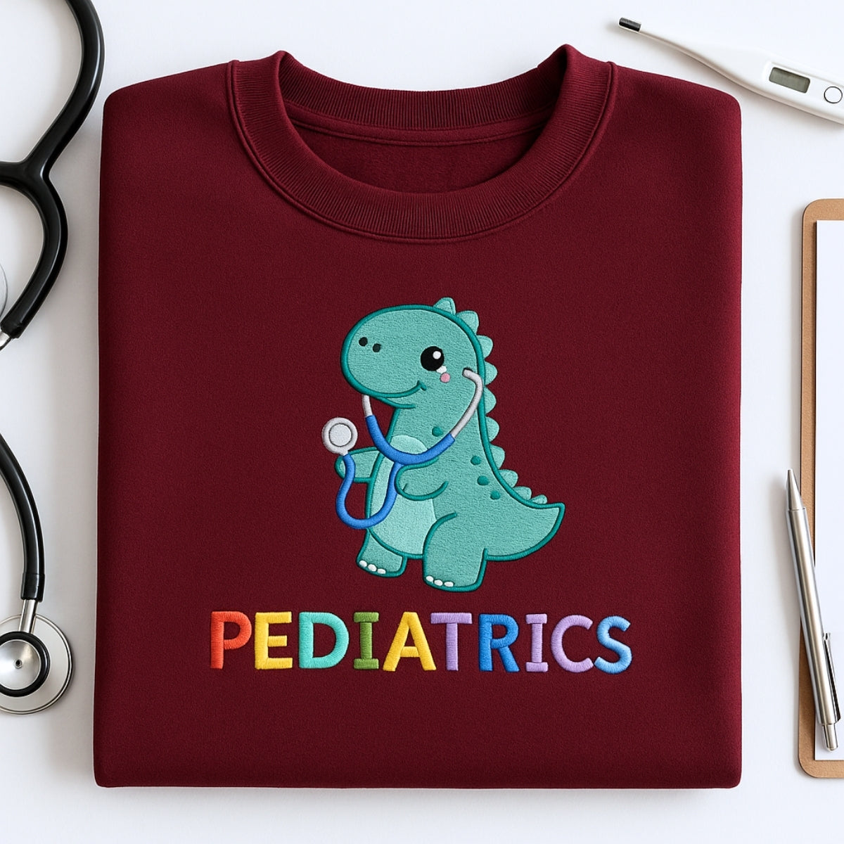 Pediatrics Custom Sweatshirt - Pediatric Nurse Embroidered Hoodie - Perfect Children's Hospital Gift