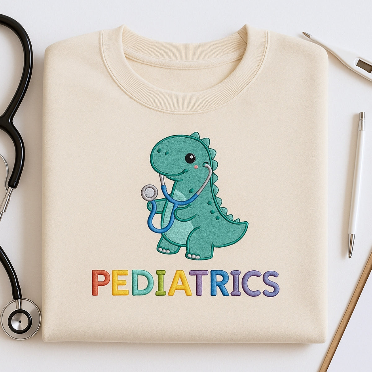 Pediatrics Custom Sweatshirt - Pediatric Nurse Embroidered Hoodie - Perfect Children's Hospital Gift