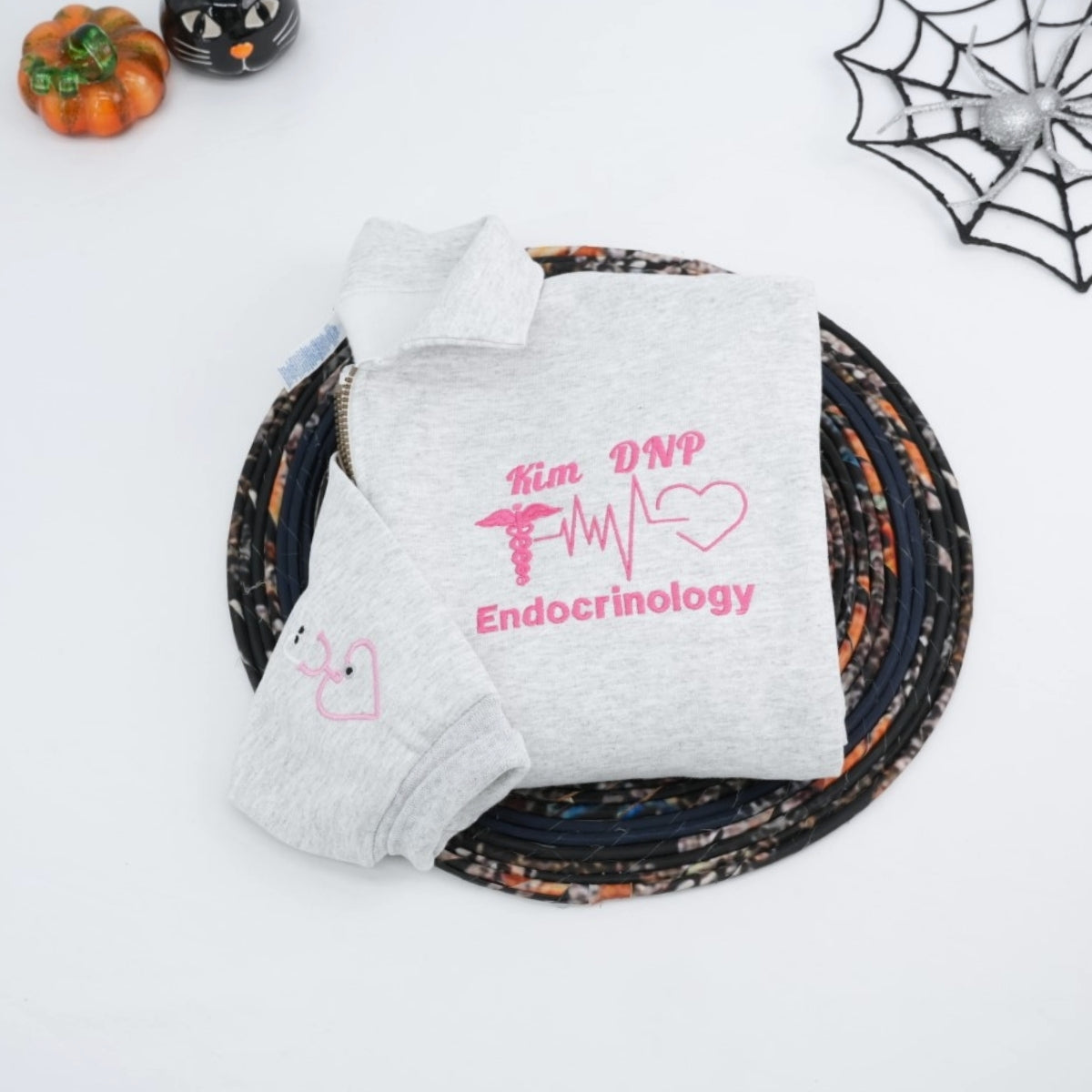 Sweats à capuche assortis brodés personnalisés avec ange et chat démon pour couples