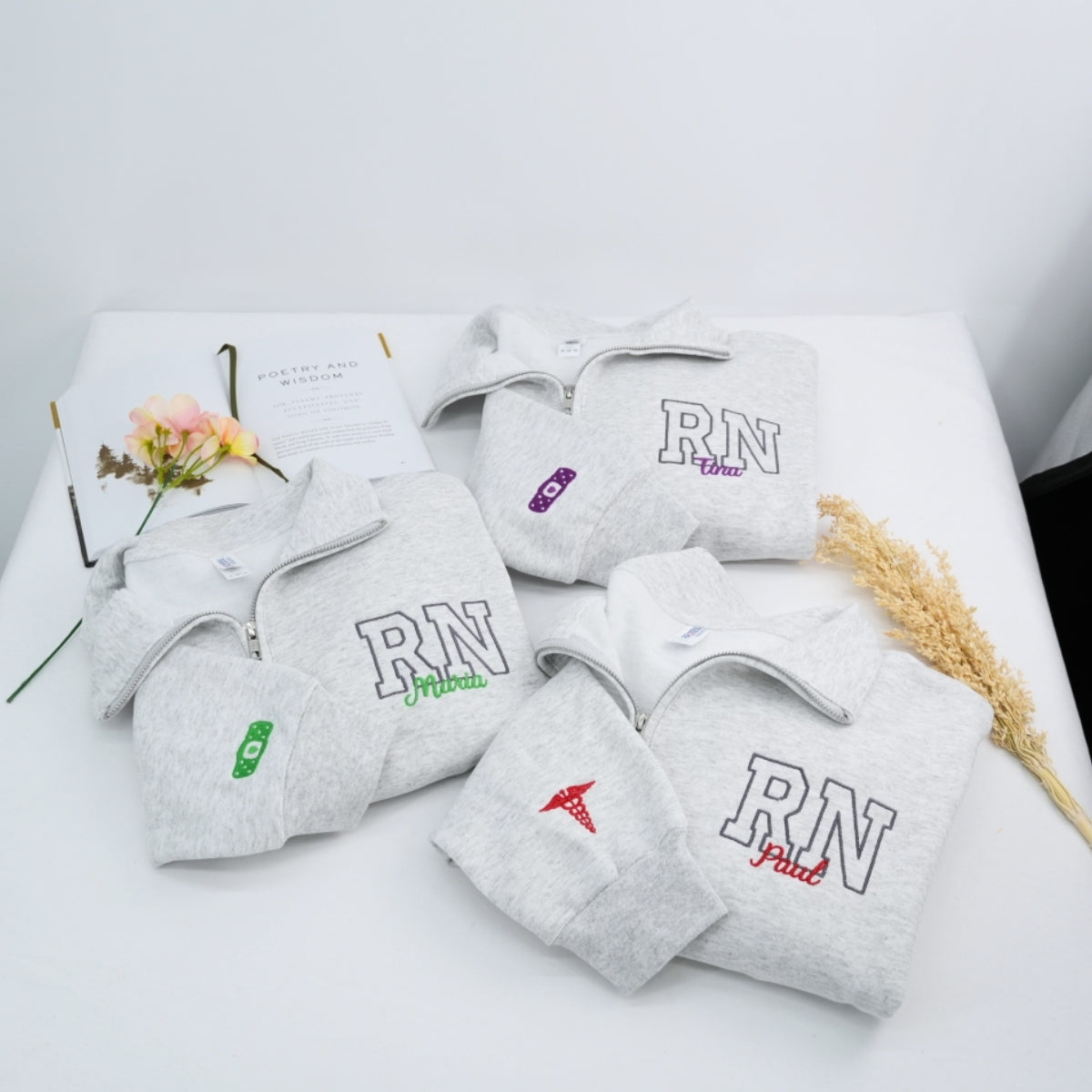 Sweats à capuche assortis brodés personnalisés avec ange et chat démon pour couples