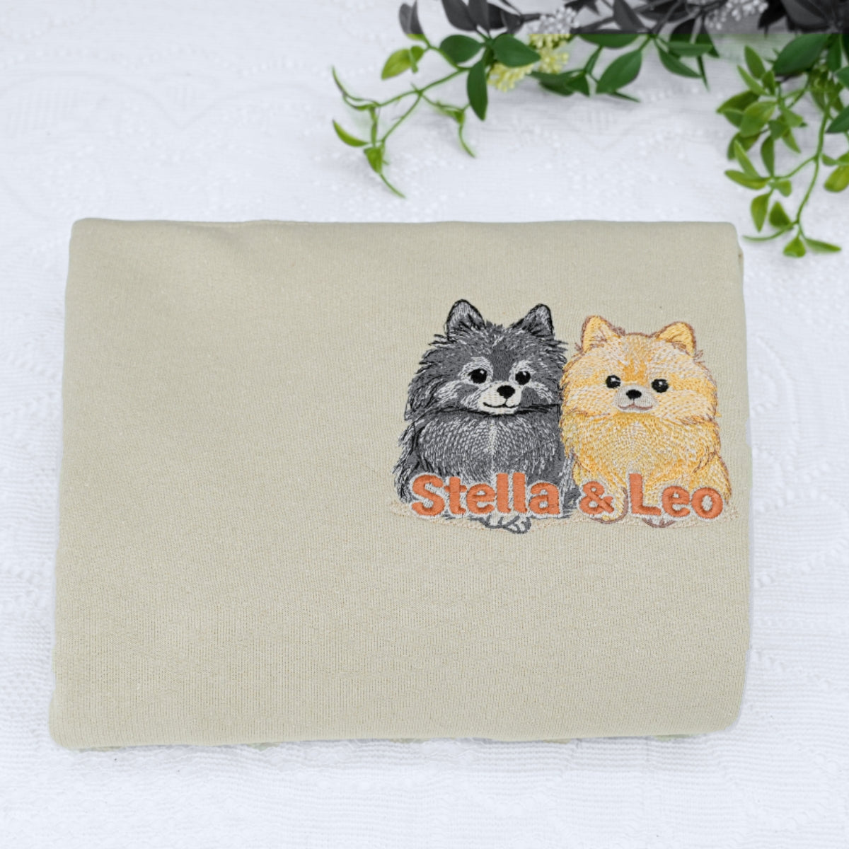 Individuell bestickte Engel- und Dämonenkatze-Kapuzenpullover für Paare