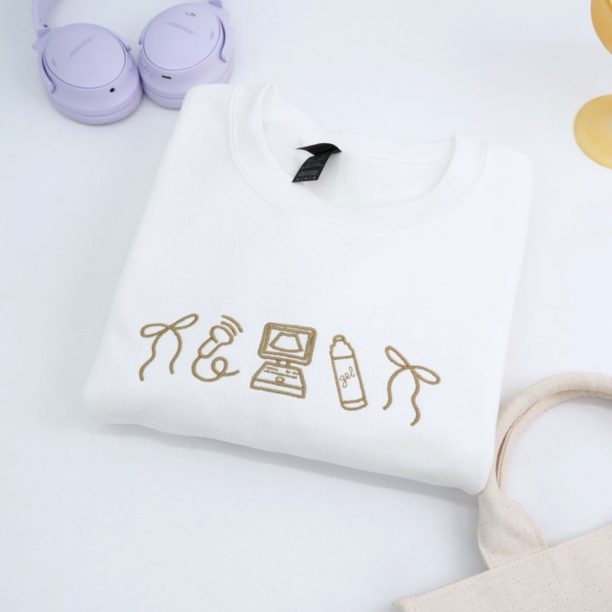 Sonographer Custom Sweatshirts - Ultrasound Tech Embroidered Medical Apparel - Perfect Healthcare Gift