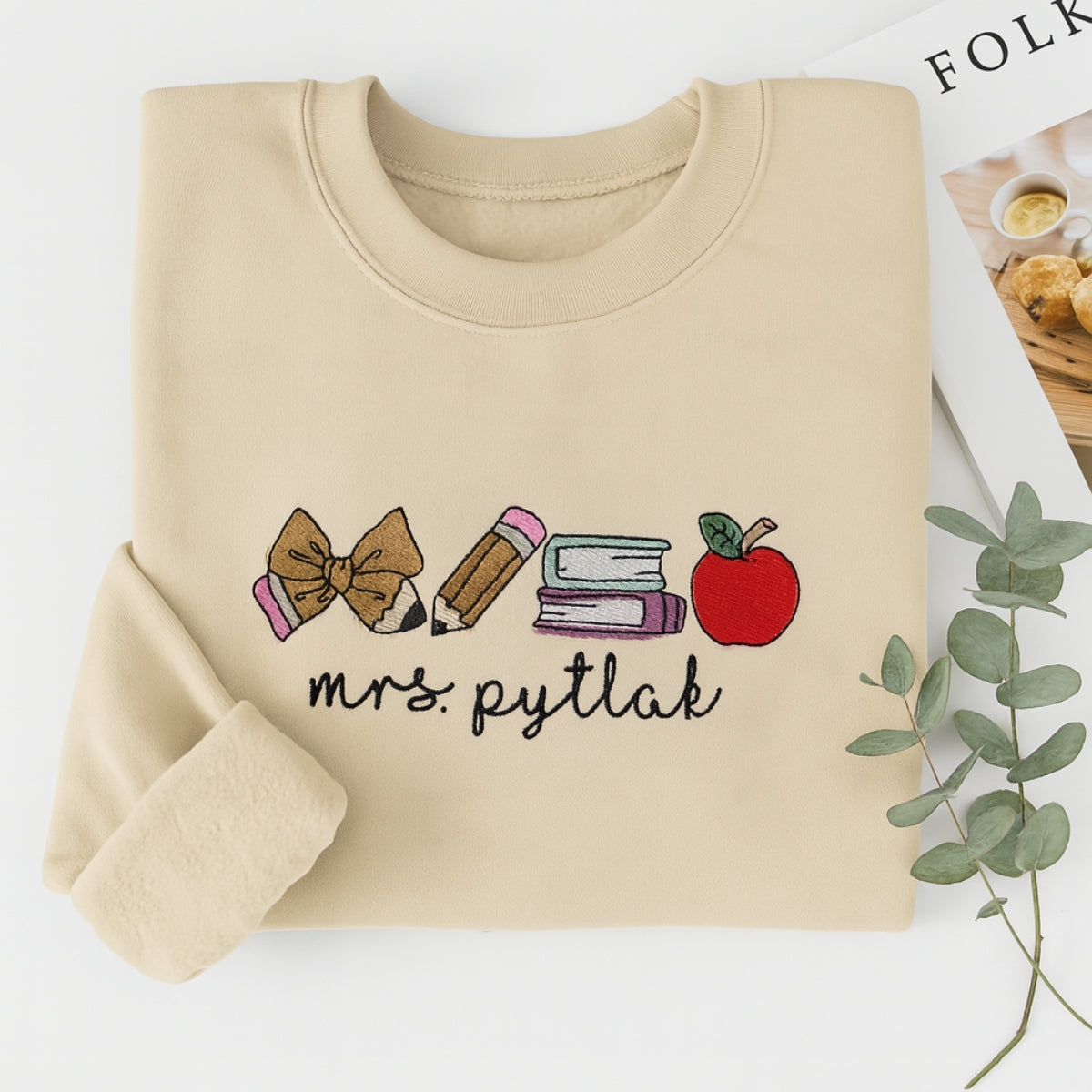 Teacher Custom Hoodies - Personalized Embroidered Sweatshirts - Perfect Educator Appreciation Gift