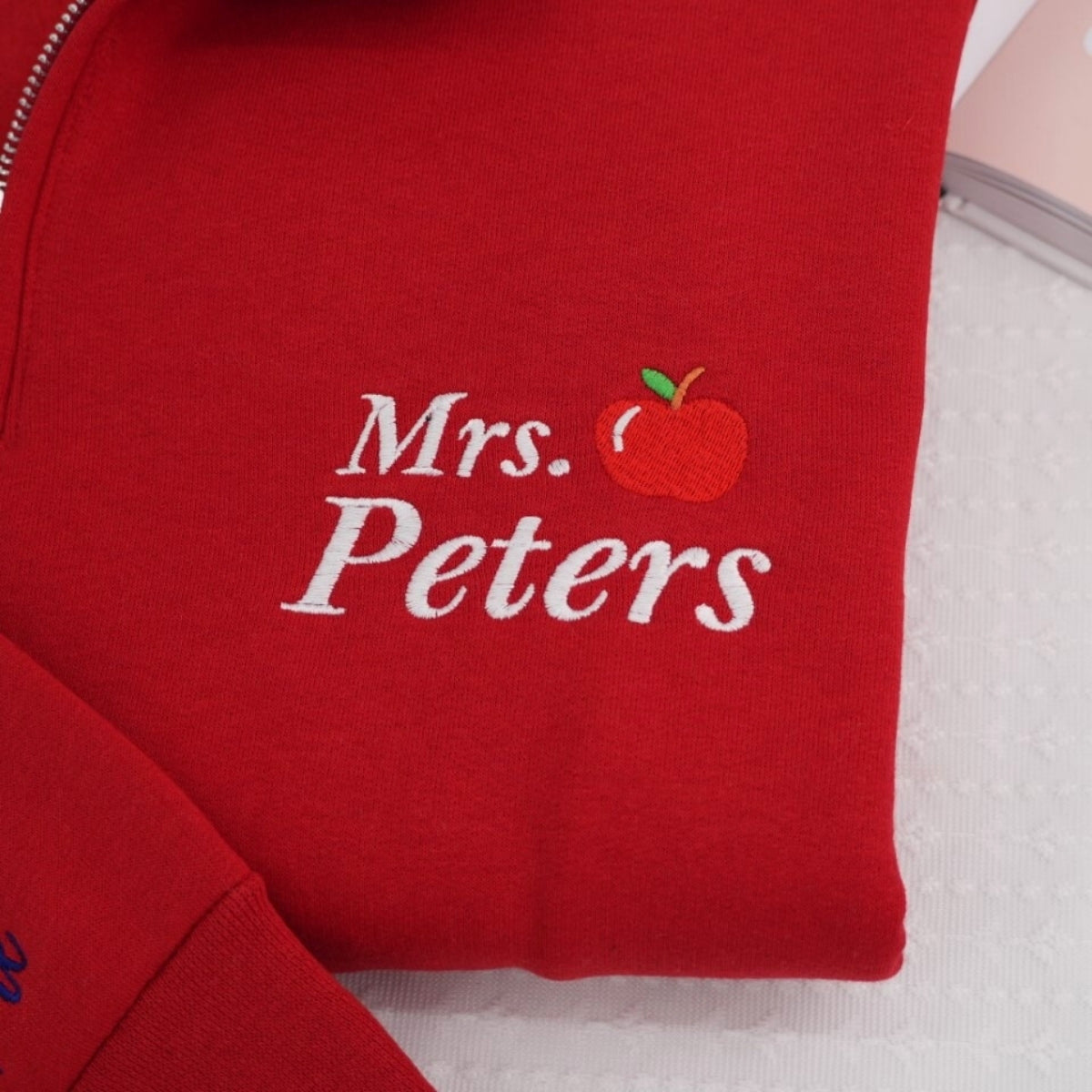 Teacher Quarter Zip Sweatshirt - Custom Embroidered Name & Icon Gift - Personalized Educator Crewneck Hoodie