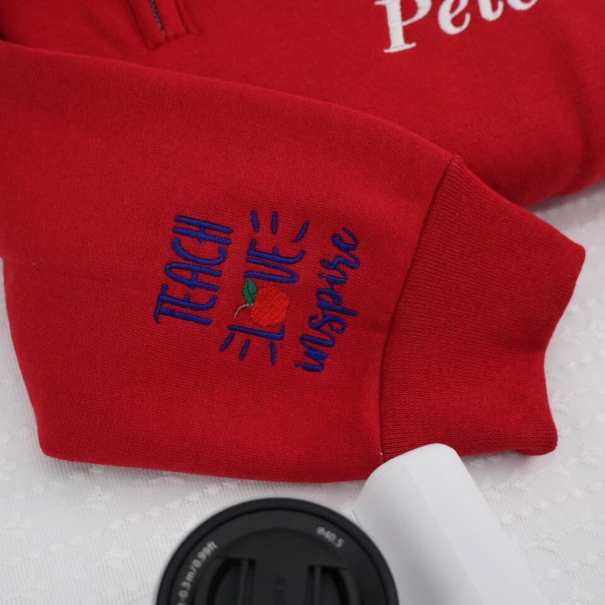 Teacher Quarter Zip Sweatshirt - Custom Embroidered Name & Icon Gift - Personalized Educator Crewneck Hoodie