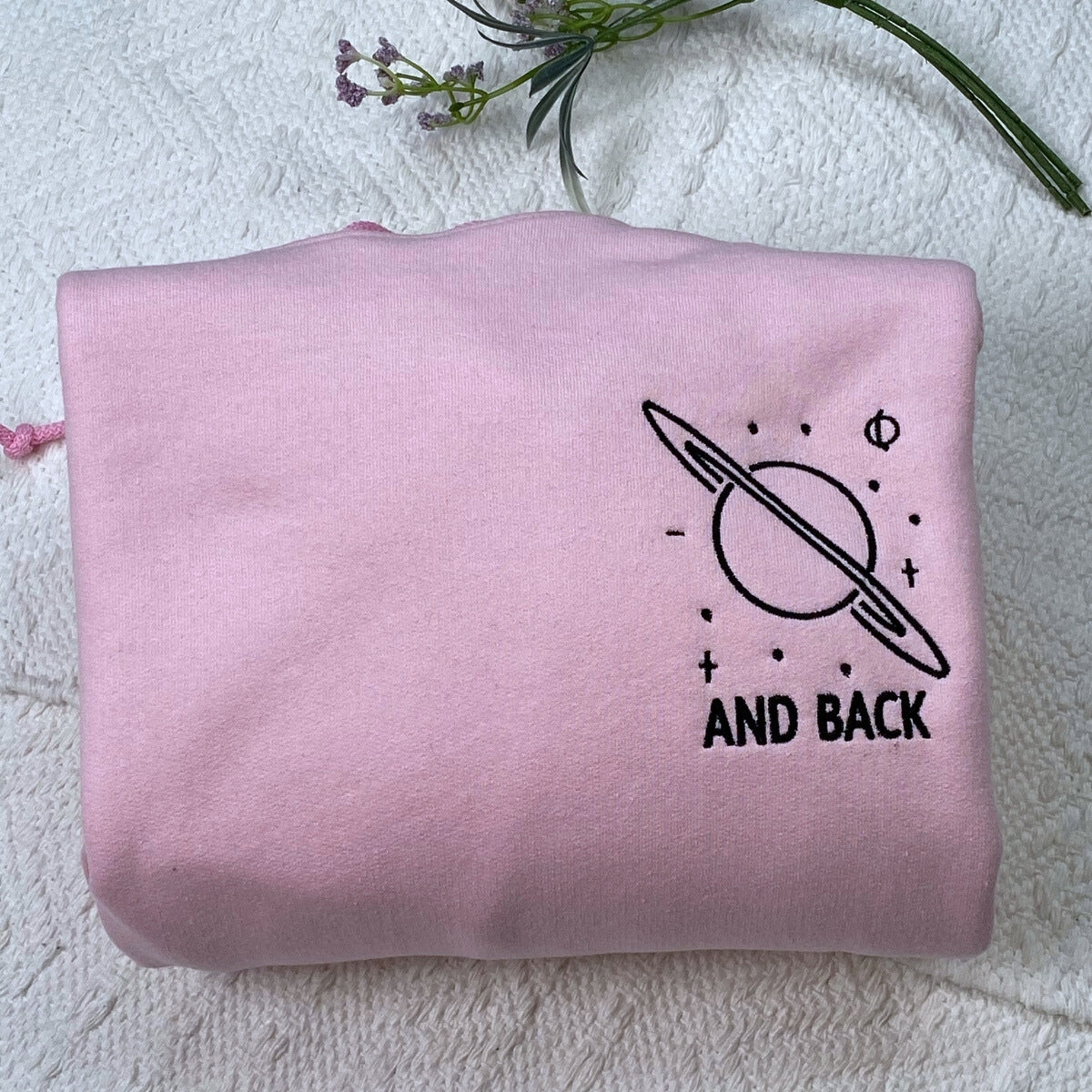 Zum Mond und zurück, individuell bestickte passende Hoodies für Paare