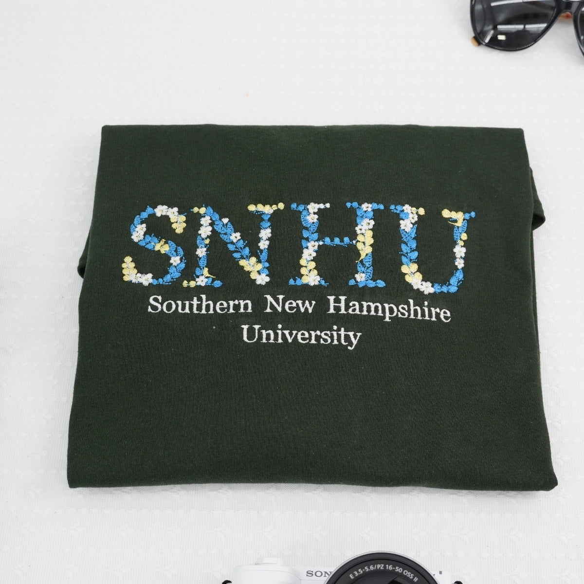 University Gifts for Students - Custom College Hoodies Floral Letters - Perfect Student Graduation Presents