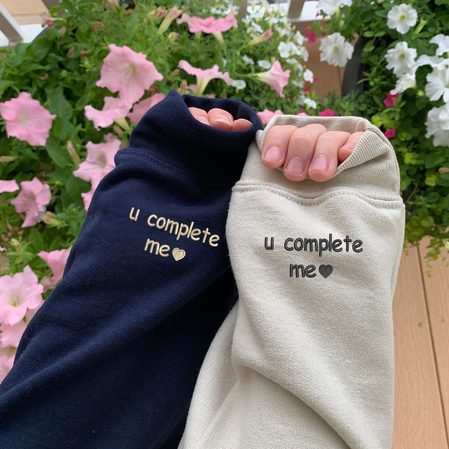 Individuell bestickte passende Hoodies für Freund und Freundin für Paare