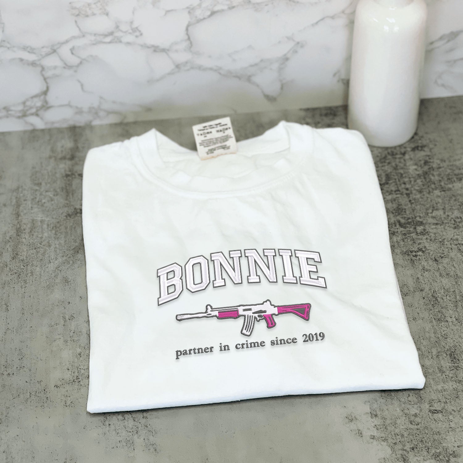 Sweats à capuche ou sweatshirts brodés Bonnie et Clyde