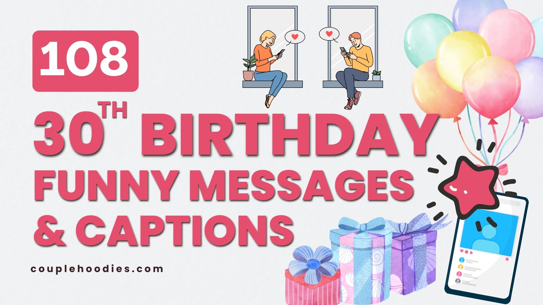 108 Funny 30th Birthday Messages \u0026 Captions For Special One, image size:2240x1260