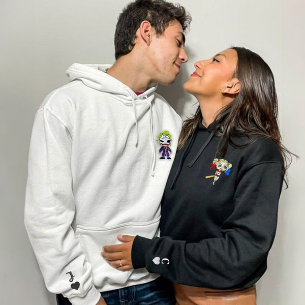 Elevate Your Romance Her Joker His Harley Hoodies for Couples