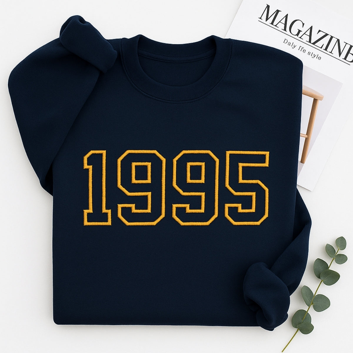 1995 Birthday Hoodies - Custom Birth Year Embroidered Sweatshirts - Perfect 30th Birthday Gift