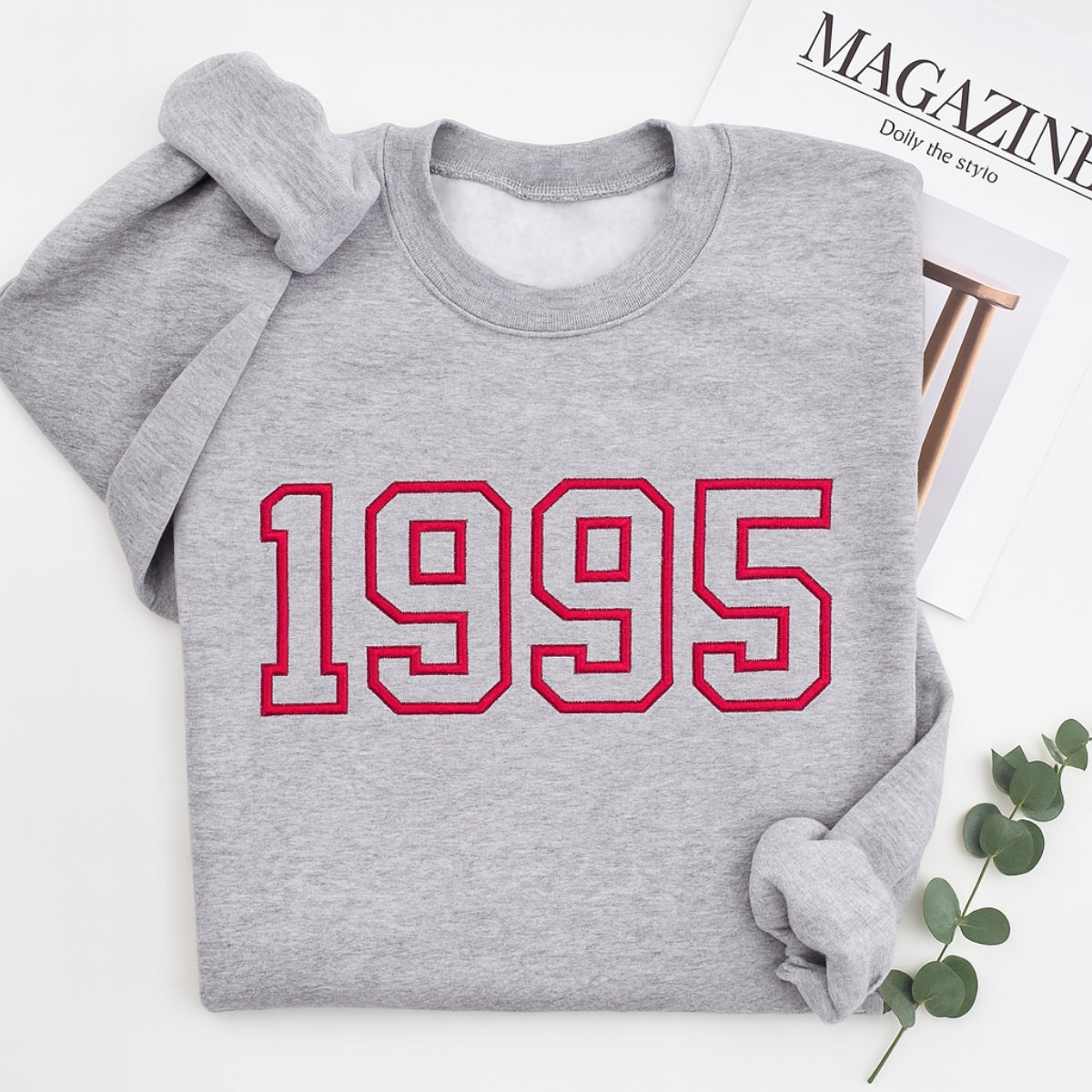 1995 Birthday Hoodies - Custom Birth Year Embroidered Sweatshirts - Perfect 30th Birthday Gift
