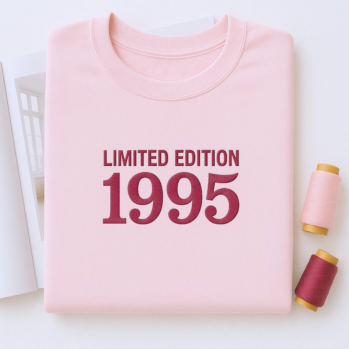 1995 Limited Edition Birthday Sweatshirt - 30th Birthday Gift Custom Embroidered - Perfect Boyfriend Girlfriend
