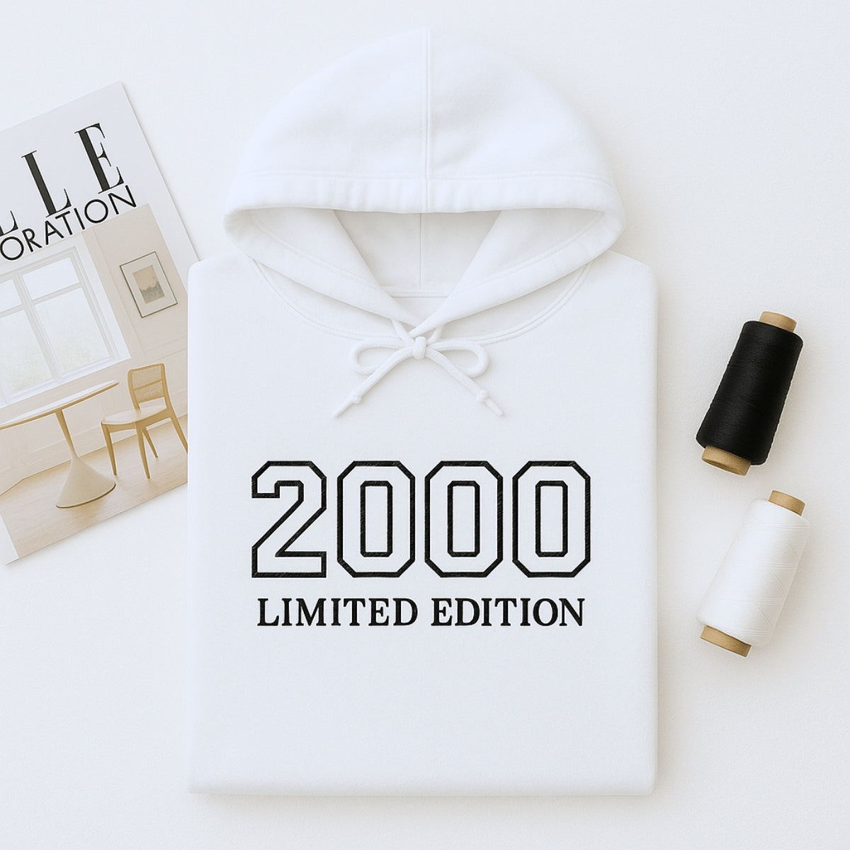 Individuell bestickte Engel- und Dämonenkatze-Kapuzenpullover für Paare