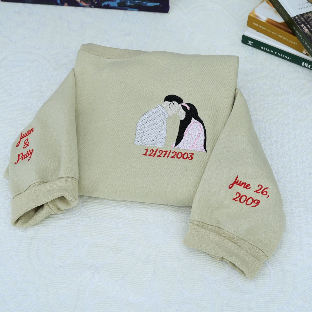 Individuell bestickte Engel- und Dämonenkatze-Kapuzenpullover für Paare