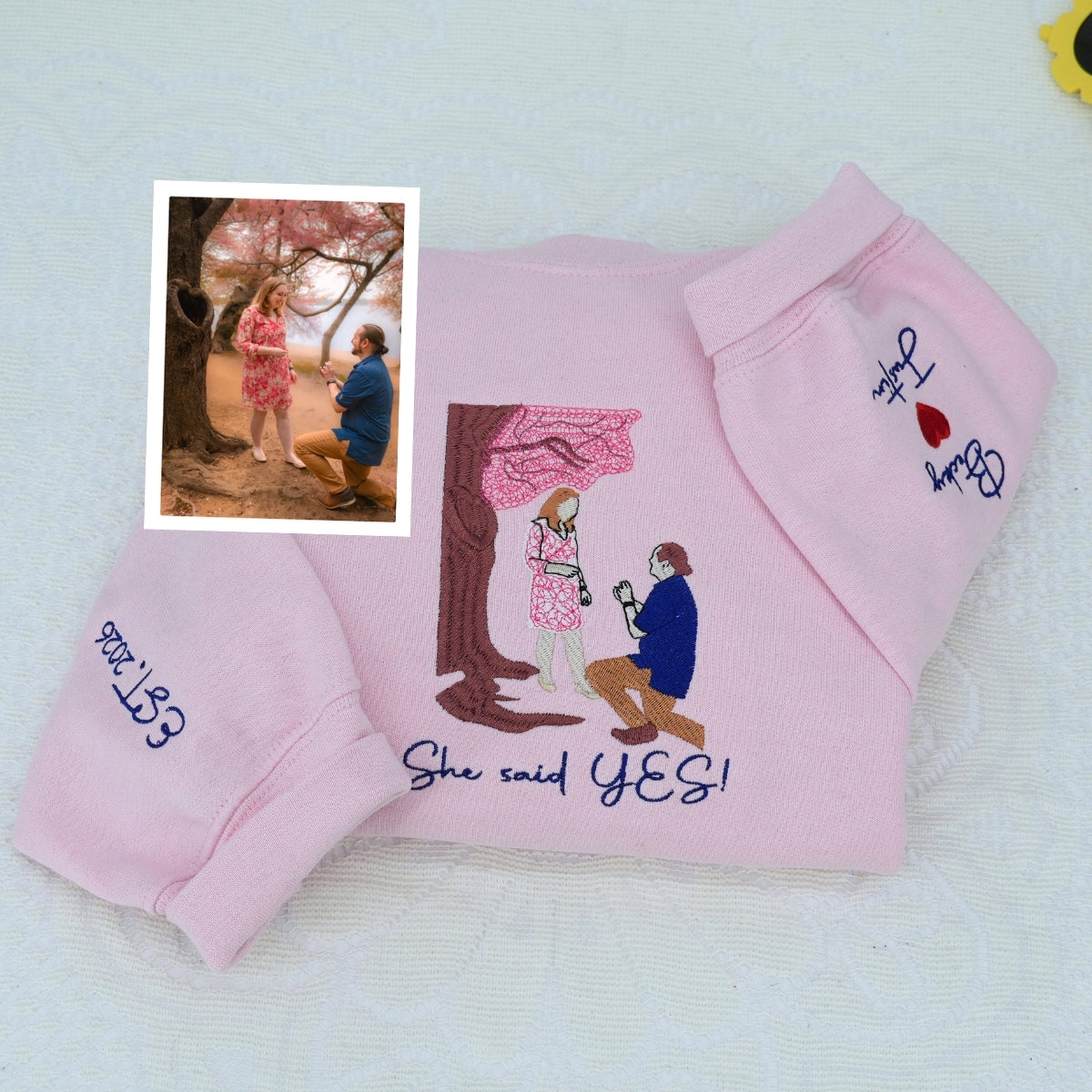 Individuell bestickte Engel- und Dämonenkatze-Kapuzenpullover für Paare