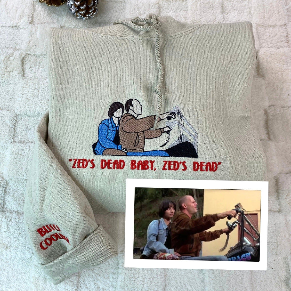 Individuell bestickte Engel- und Dämonenkatze-Kapuzenpullover für Paare