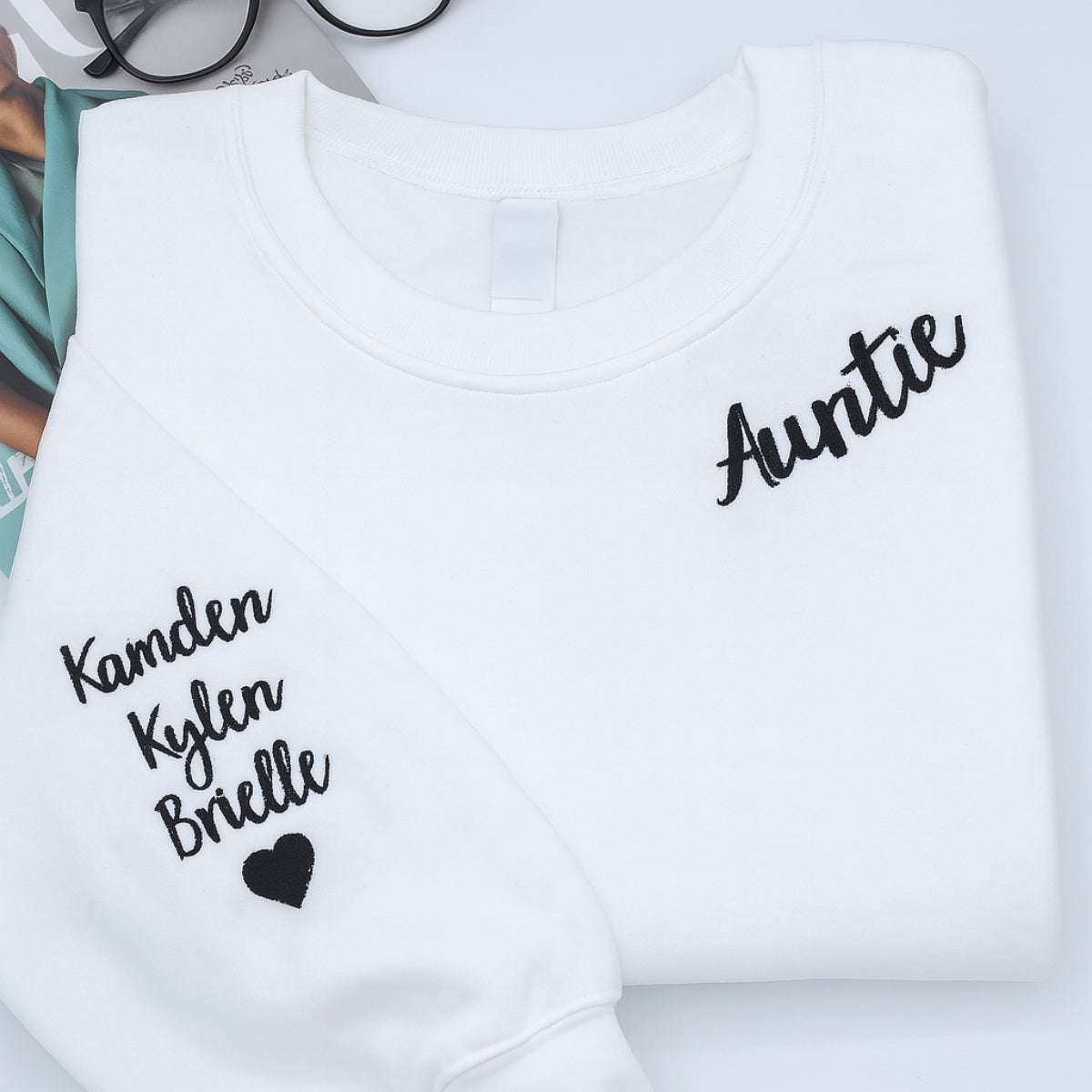 Individuell bestickte Engel- und Dämonenkatze-Kapuzenpullover für Paare