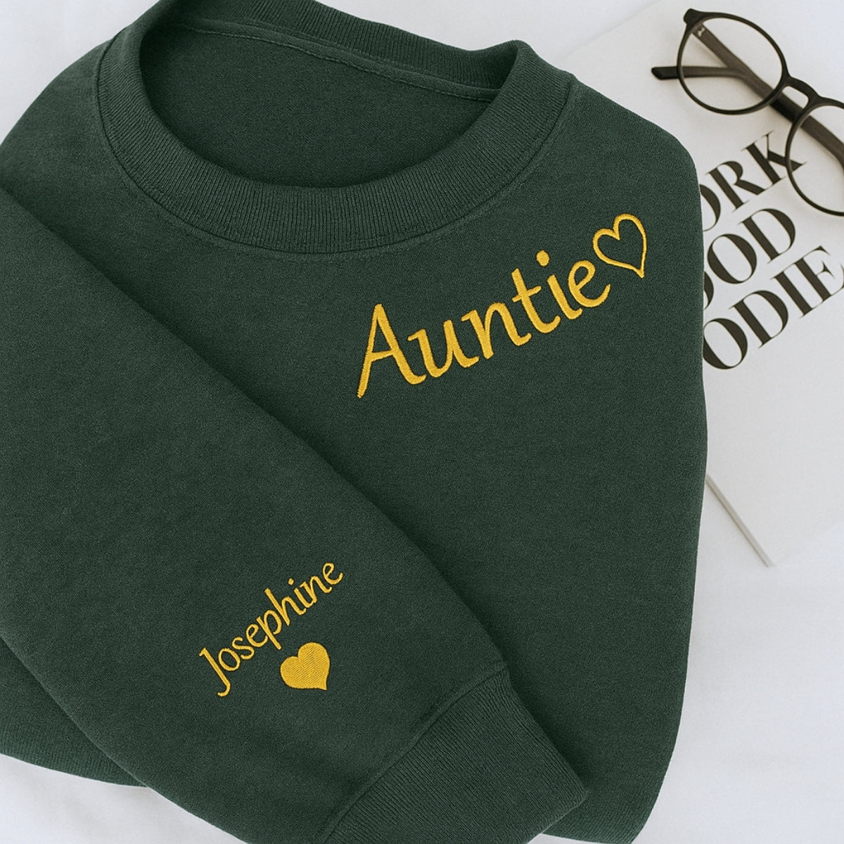 Individuell bestickte Engel- und Dämonenkatze-Kapuzenpullover für Paare