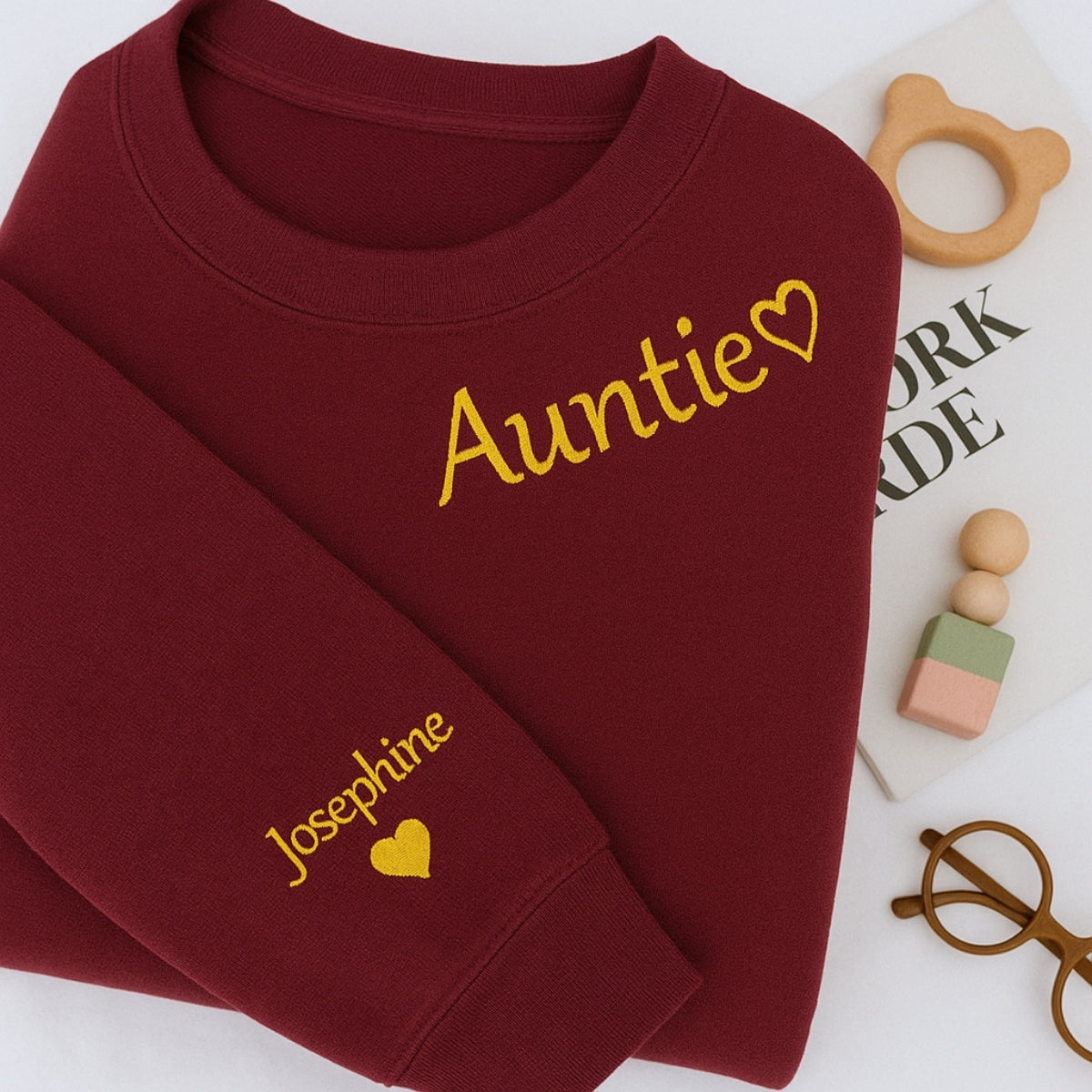 Individuell bestickte Engel- und Dämonenkatze-Kapuzenpullover für Paare