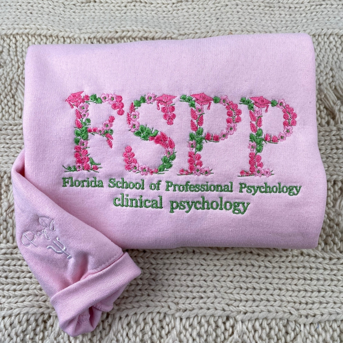 Back to School Hoodies - Floral Embroidered Academic Sweatshirts - New Semester College Apparel