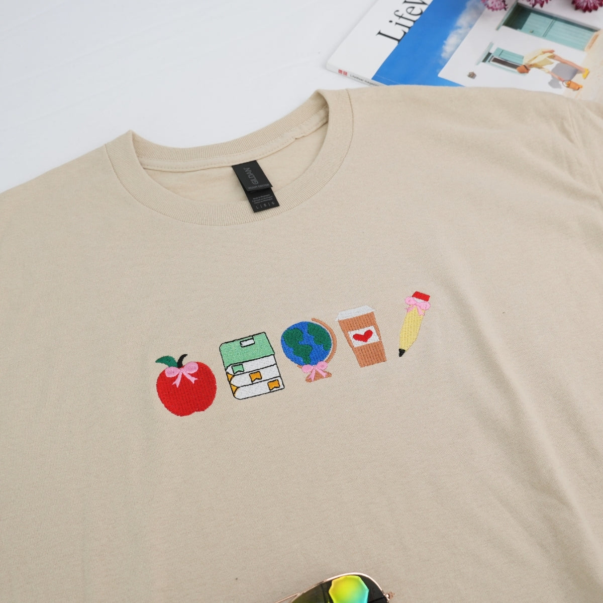 Back to School Teacher Sweatshirts - School Supplies Embroidered Apparel - Perfect Educator Gift