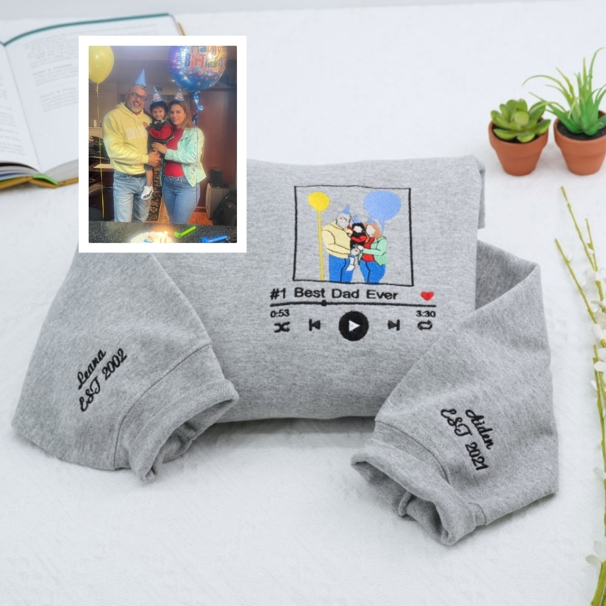 Individuell bestickte Engel- und Dämonenkatze-Kapuzenpullover für Paare