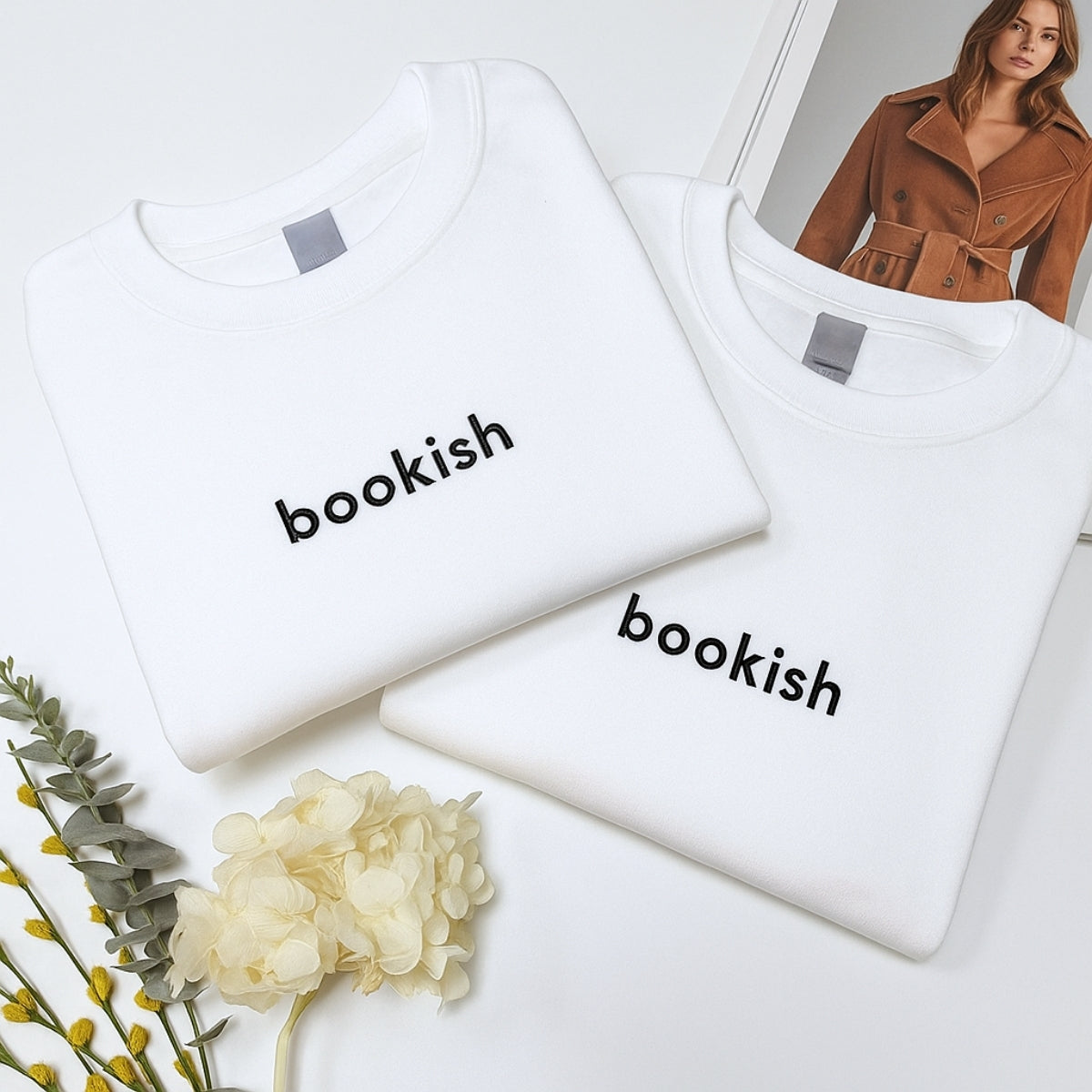 Individuell bestickte Engel- und Dämonenkatze-Kapuzenpullover für Paare