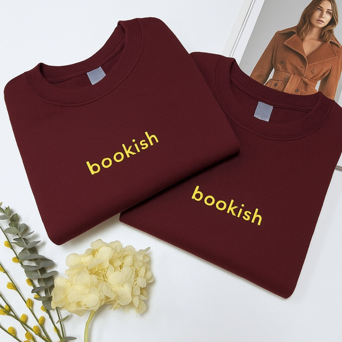 Individuell bestickte Engel- und Dämonenkatze-Kapuzenpullover für Paare