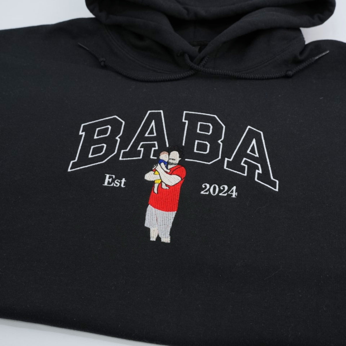 Brand New Dad Custom Hoodies - Personalized Baby Name Embroidered Sweatshirts - Father's Day