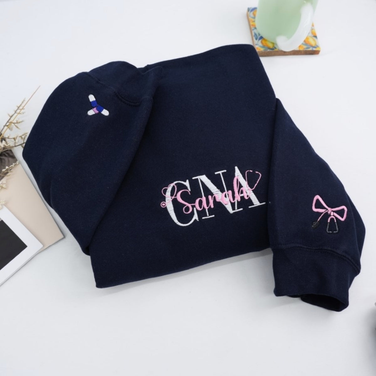 CNA Custom Sweatshirt - Certified Nursing Assistant Embroidered Hoodie - Perfect Healthcare Gift