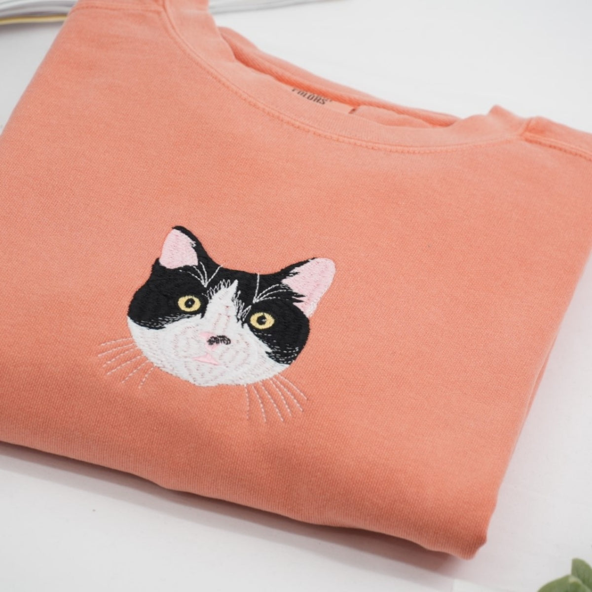 Individuell bestickte Engel- und Dämonenkatze-Kapuzenpullover für Paare