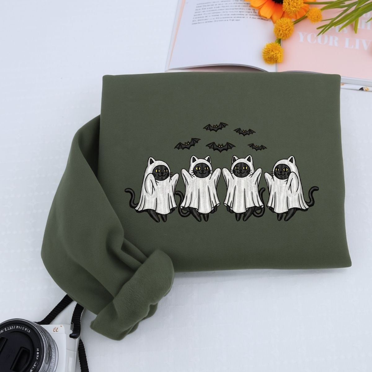 Sweats à capuche assortis brodés personnalisés avec ange et chat démon pour couples