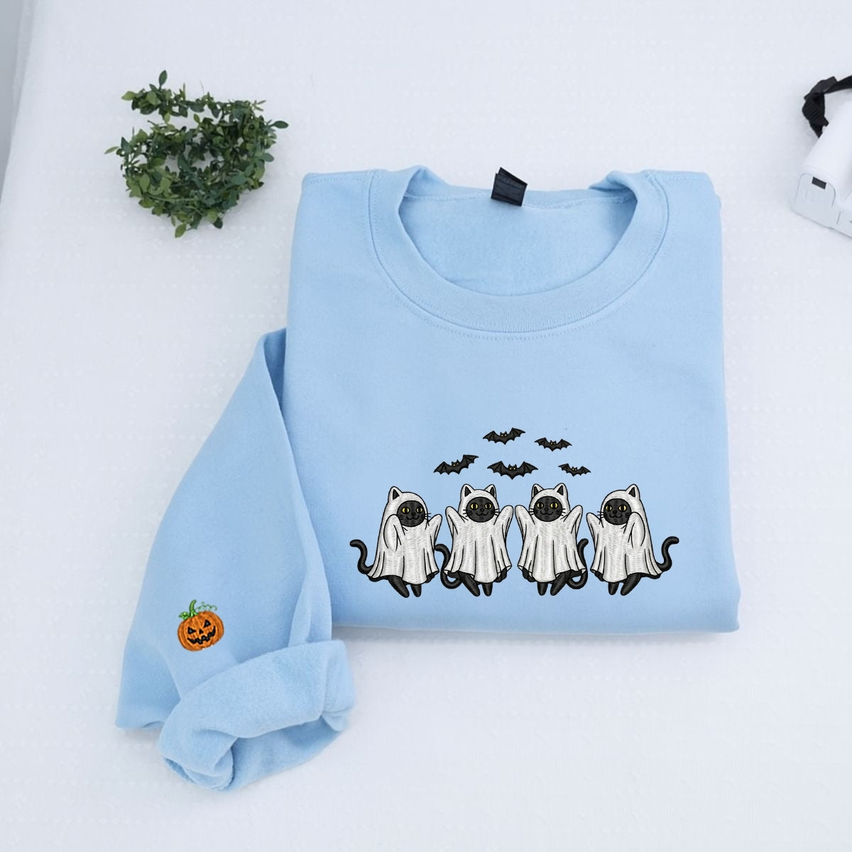 Sweats à capuche assortis brodés personnalisés avec ange et chat démon pour couples