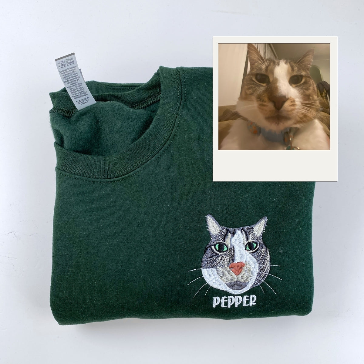Individuell bestickte Engel- und Dämonenkatze-Kapuzenpullover für Paare