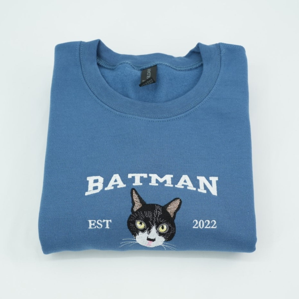 Individuell bestickte Engel- und Dämonenkatze-Kapuzenpullover für Paare