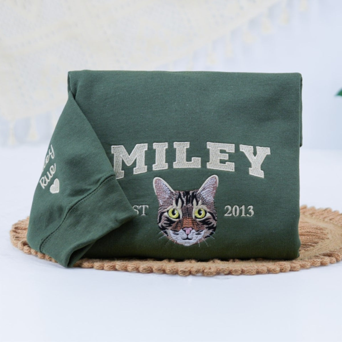 Individuell bestickte Engel- und Dämonenkatze-Kapuzenpullover für Paare